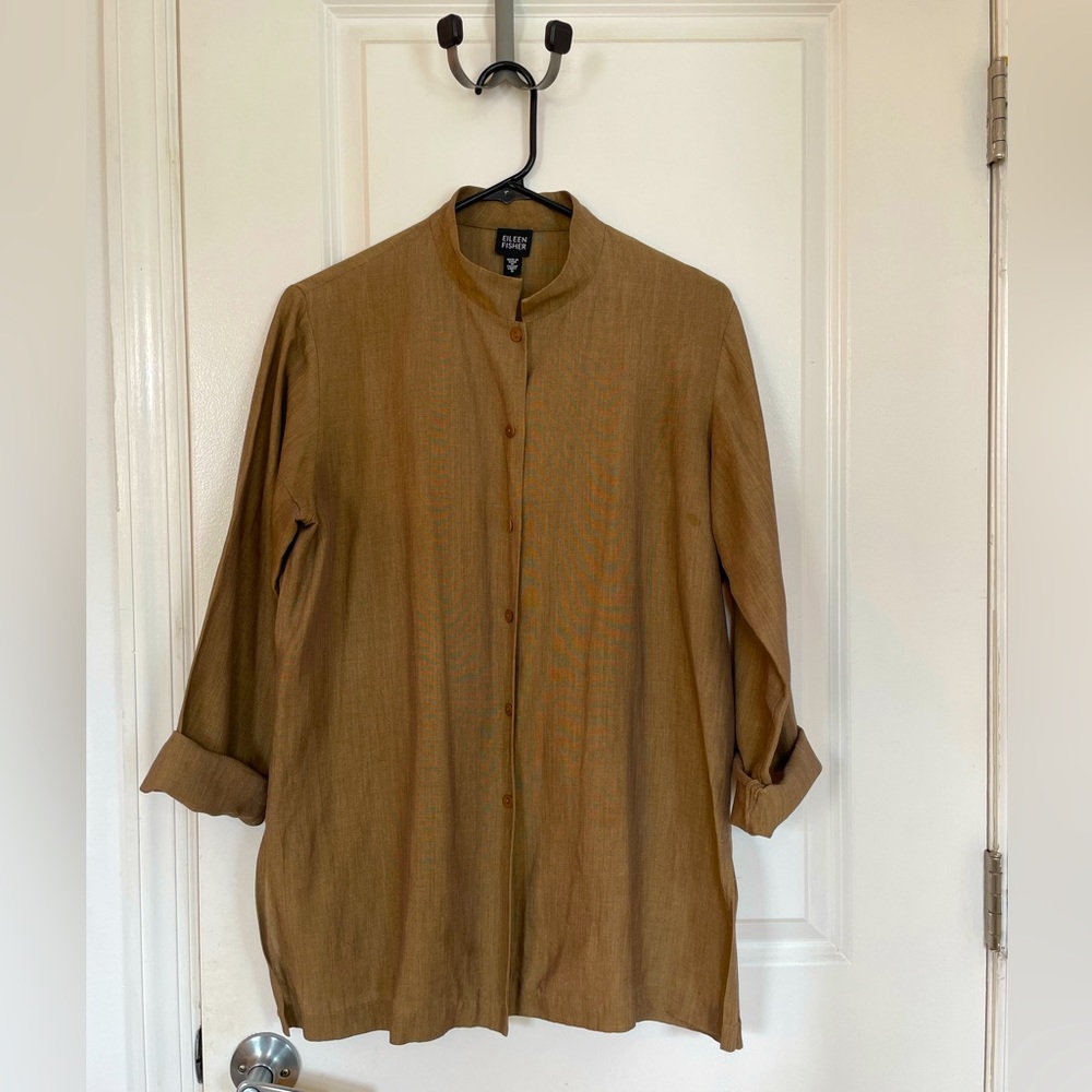Eileen Fisher Button Down Tunic Shirt